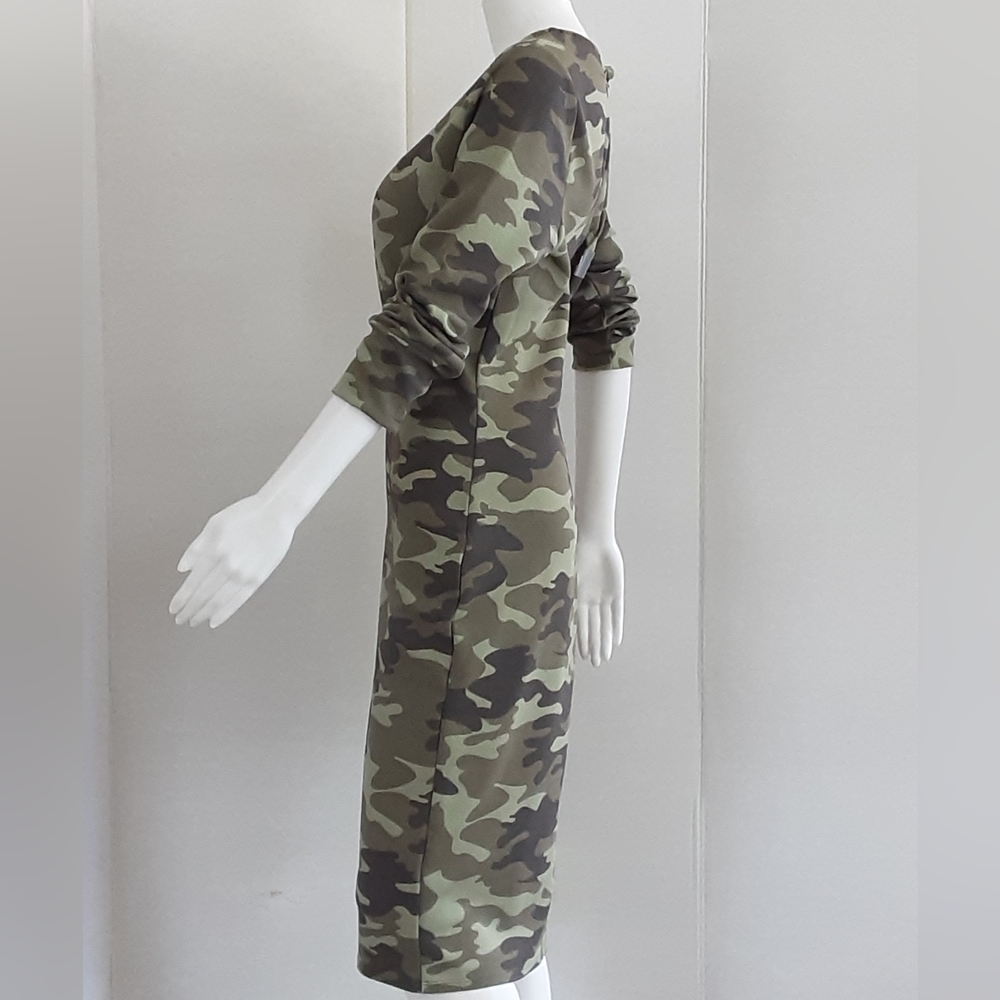 BOLD ELEMENTS Camouflage Long Sleeve Dress XL - NWOT - Picture 3 of 6
